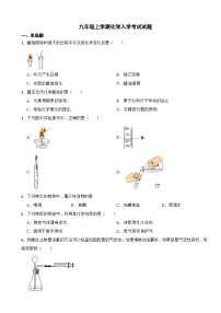四川省成都市2024年九年级上学期化学入学考试试题附答案