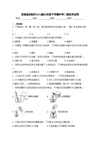 河南省安阳市2024届九年级下学期中考二模化学试卷(含答案)
