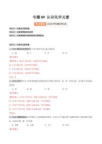 专题09 认识化学元素（第02期）（含答案） 2024年中考化学真题分类汇编（全国通用）第02期