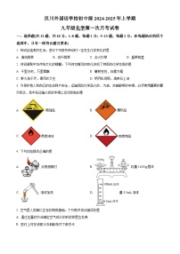 湖北省孝感市汉川外国语学校2024-2025学年九年级上学期第一次月考化学试卷 （原卷版+解析版）