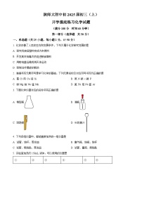 陕西师范大学附属中学初中2024-2025学年九年级上学期开学摸底化学试题（原卷版+解析版）