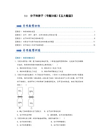 人教版九年级化学上册同步考点解读与专题训练3.1分子和原子(专题训练)【五大题型】(原卷版+解析)