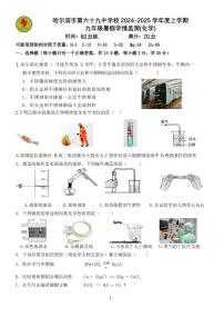 2024.9.3哈尔滨市69中学九年级（上）开学测试化学试卷和答案