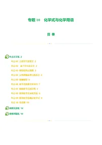 专题10 化学式与化学用语（练习）-中考化学一轮复习讲练测（全国通用）（原卷版）