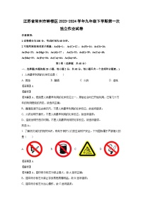 [化学]江苏省常州市钟楼区2023-2024学年九年级下学期第一次独立作业月考试卷(解析版)