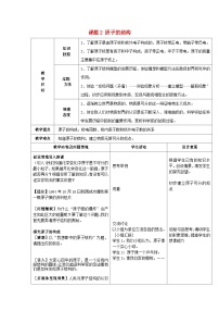 初中化学人教版（2024）九年级上册（2024）课题2 原子结构表格教案设计