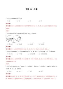 专题06 元素（含答案） 备战2024-2025学年九年级化学上学期期中真题分类汇编 练习（安徽专用）