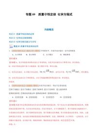 专题09 质量守恒定律 化学方程式（含答案） 备战2024-2025学年九年级化学上学期期中真题分类汇编 练习（安徽专用）