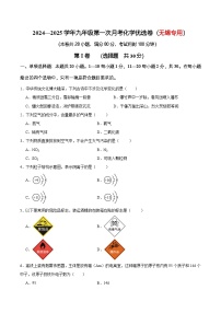 江苏省无锡市2024—2025学年九年级上学期第一次月考化学优选卷