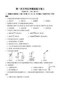 安徽省2024-2025学年九年级上学期化学第一次月考练习卷3