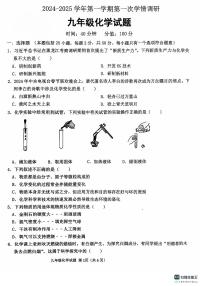 山东省聊城市聊城教育联盟共同体2024-2025学年九年级上学期9月月考化学试题