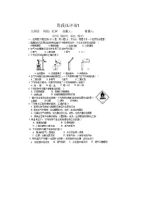 河南省实验中学2024-2025学年九年级上学期9月阶段性检测化学试卷