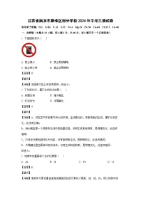 【化学】江苏省南京市秦淮区部分学校2024年中考三模试卷（解析版）