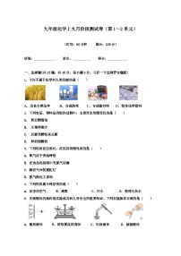 四川省成都市嘉祥外国语2024-2025学年九年级上学期九月阶段测试化学试卷