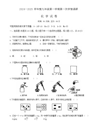 江苏省宿迁市沭阳县沭河中学2024---2025学年九年级上学期第一次月考化学试卷