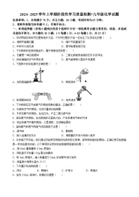 江西省南昌市红谷滩区实验学校2024-2025学年九年级上学期10月阶段性考试化学试题(无答案)