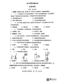 江苏省扬州市梅岭中学教育集团2024-2025学年九年级上学期10月月考化学试题