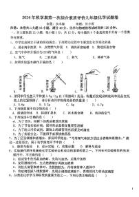 安徽省六安市第九中学2024-2025学年九年级上学期10月月考化学试题