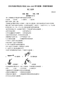 江苏省苏州市外国语学校吴中校区2024-2025学年九年级上学期学情调研（10月考）化学试题(无答案)