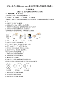 安徽省六安市汇文中学、汇文学校2024-2025学年九年级上学期10月第二次月考化学试题