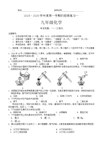 安徽省阜阳市第十五中学2024-2025学年九年级上学期10月月考化学试题