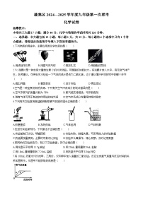 安徽省淮南市潘集区2024--2025学年九年级上学期第一次月考化学试题(无答案)