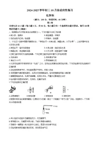 福建省福州市现代中学2024-2025学年九年级上学期10月月考化学试卷(无答案)