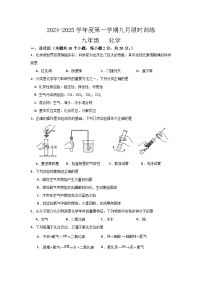 江苏省南通市海门区海门多校2024-2025学年九年级上学期10月月考化学试题
