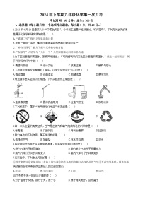 湖南省岳阳市第九中学2024-2025学年九年级上学期第一次月考化学试题(无答案)