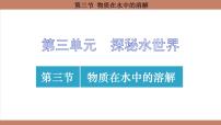 鲁教版（2024）九年级上册（2024）第三节 物质在水中的溶解评课ppt课件