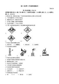 江苏省无锡市二泉中学2024--2025学年九年级上学期10月月考化学试题(无答案)