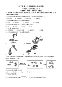 广东省湛江市雷州市2024-2025学年九年级上学期第一次月考化学试卷(无答案)