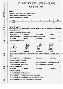 2023-2024学年山东省德州市宁津县第四实验中学九年级（上）月考化学试卷（10月份）.