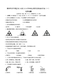 2023-2024学年重庆市沙坪坝区九年级（上）阶段性消化作业化学试卷.