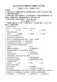 山东省德州市宁津县第六实验中学2024--2025学年九年级上学期10月月考化学试题(无答案)