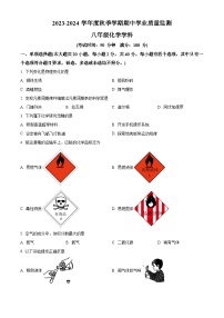 南宁市三中学区2023-2024学年八年级上学期期中化学试题