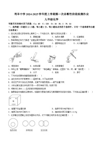 安徽省亳州市利辛县2024--2025学年九年级上学期10月月考化学试题(无答案)
