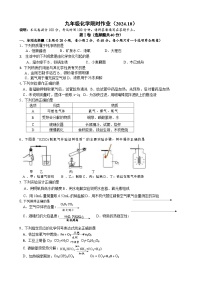 江苏省镇江市丹阳市实验学校2024-2025学年九年级上学期十月份月考化学试卷