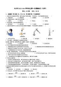 2023-2024学年湖南省长沙市九年级（上）第一次月考化学试卷.