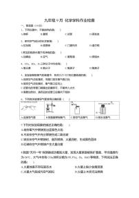 辽宁省沈阳市第一二六中学2024-2025学年九年级上学期9月月考化学试卷