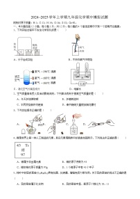 安徽省合肥市厚德中学2024~2025学年九年级上学期化学期中模拟试题