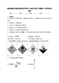 湖北省黄石市黄石港区部分学校2025届九年级上学期第一次月考化学试卷(含答案)