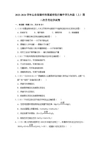 2023-2024学年山东省德州市禹城市张庄镇中学九年级（上）第二次月考化学试卷