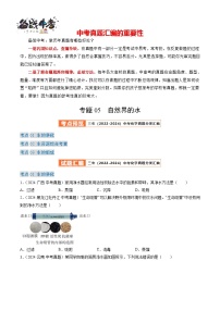 专题05 自然界的水-【真题汇编】2022-2024年中考化学真题分类汇编（全国通用）