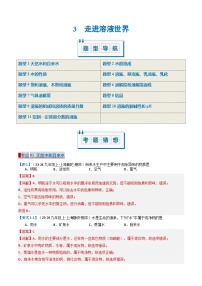 3  走进溶液世界（考题猜想）（11大题型）-2024-2025学年九年级化学上学期期中考点大串讲（沪教版·上海）