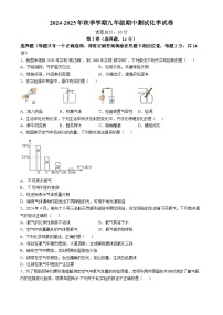 云南省昆明市东川区第二中学2024--2025学年九年级上学期10月期中考试化学试题(无答案)