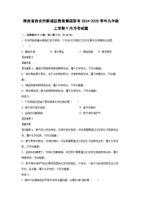 陕西省西安市新城区教育集团联考2024-2025学年九年级上学期9月月考化学试题（解析版）