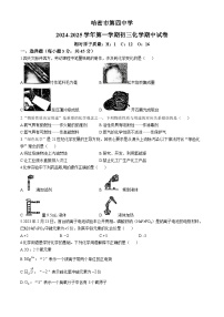 新疆哈密市第四中学2024--2025学年九年级上学期化学期中测试卷(无答案)