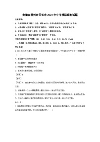 安徽省滁州市天长市2024年中考模拟预测化学试卷（解析版）