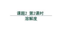 人教版（2024）九年级下册（2024）课题2 溶解度集体备课ppt课件
